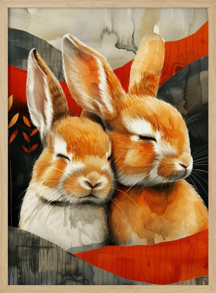 Bunny watercolor animal art 3 | Poster