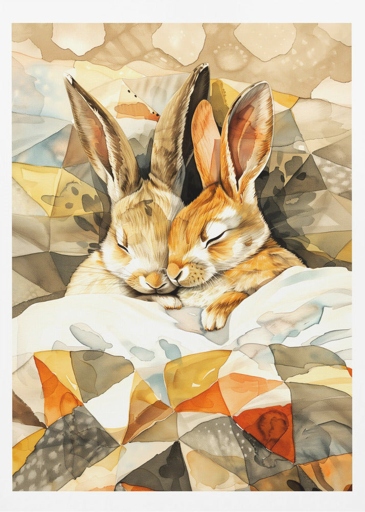 Bunny watercolor animal art 4 | Poster