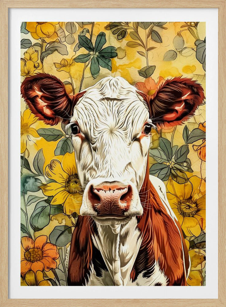 Cow watercolor animal art 1 | Poster