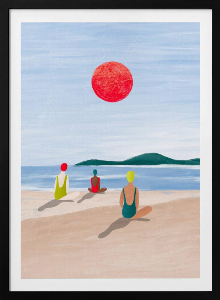 Flickor på stranden | Poster