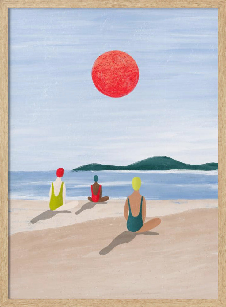 Flickor på stranden | Poster