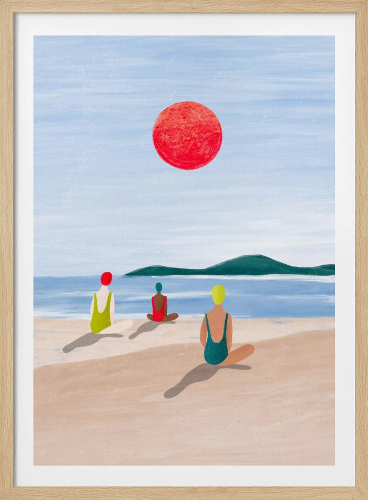 Flickor på stranden | Poster
