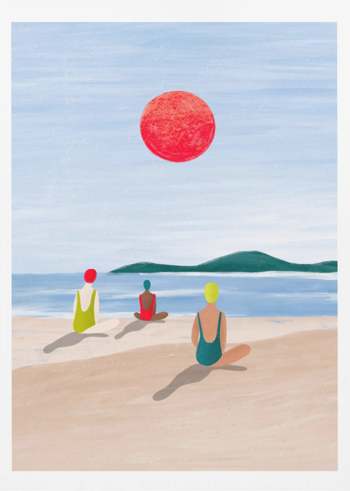 Flickor på stranden | Poster