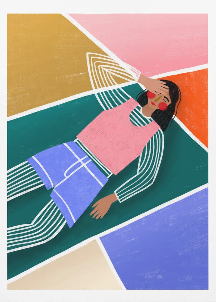 Vibrant Lady Resting | Poster