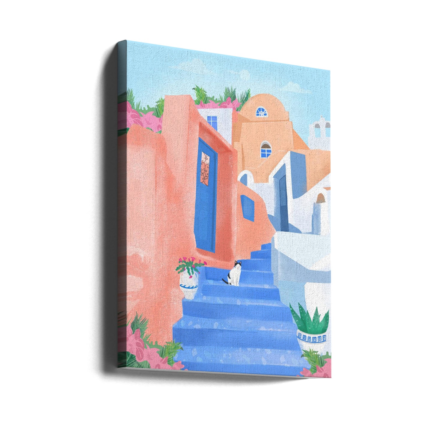 Santorini-Straße | Leinwand-Bilder