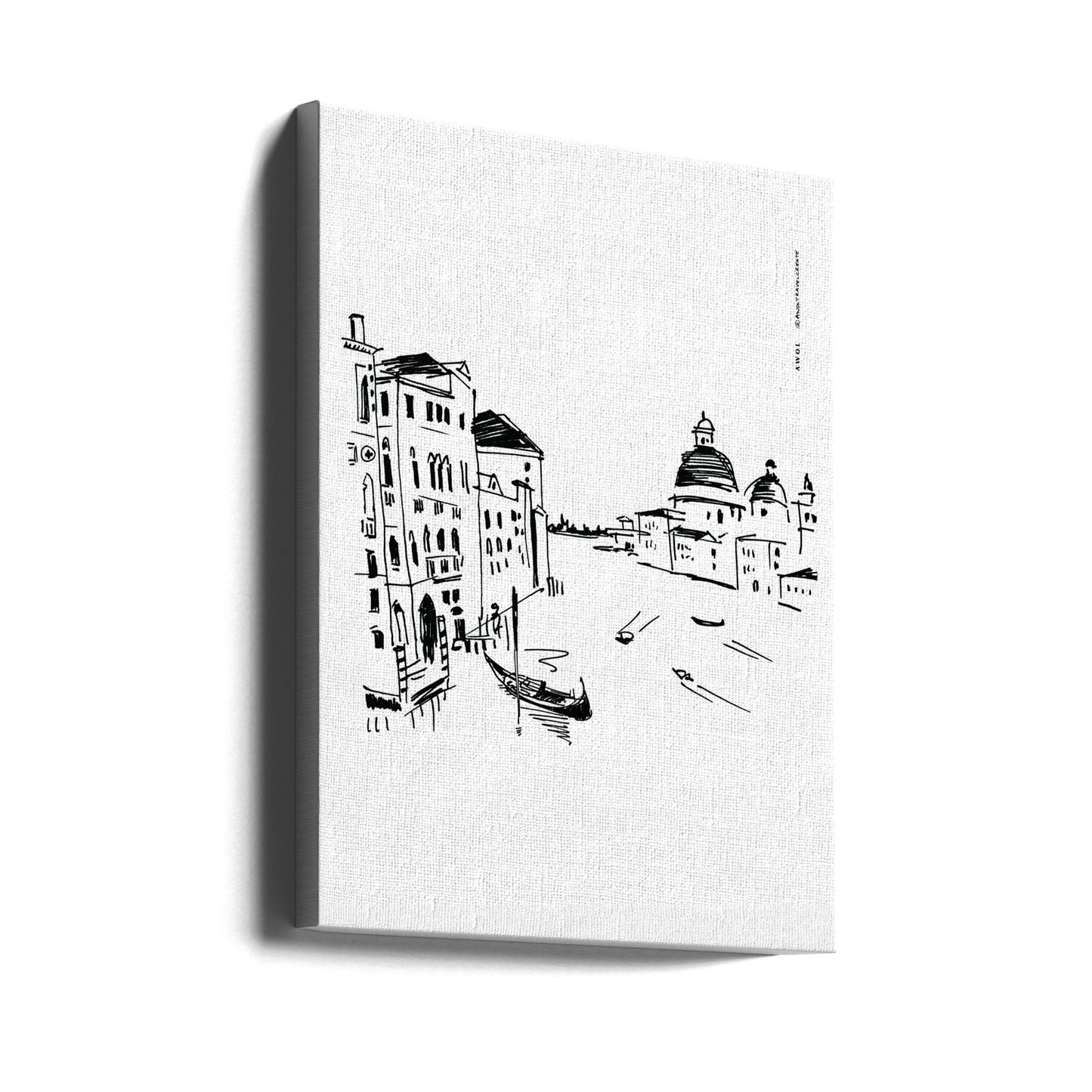 Konsttryck i Venedig med gondoler och basilika på Canal Grande, Italien | Canvas