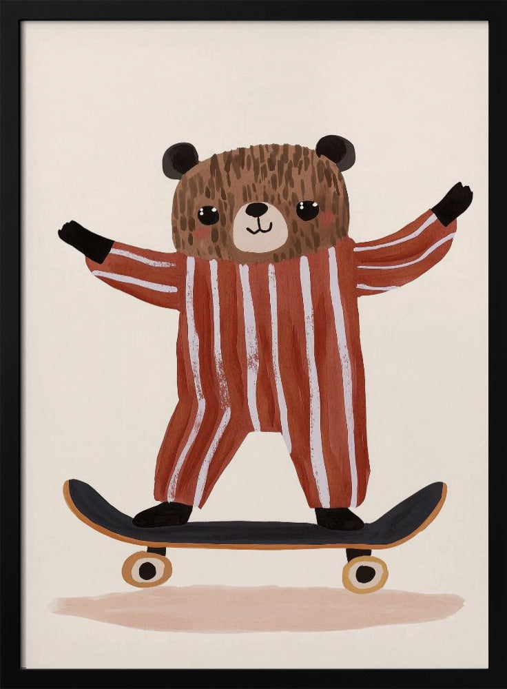 Skateboardbjörnens glädje | Poster