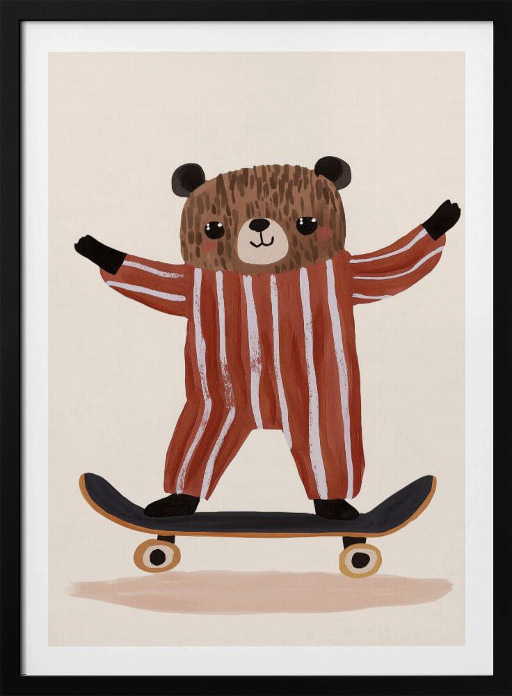 Skateboardbjörnens glädje | Poster