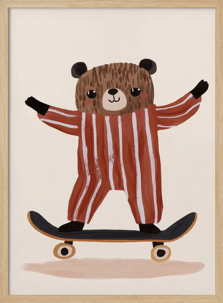 Skateboardbjörnens glädje | Poster