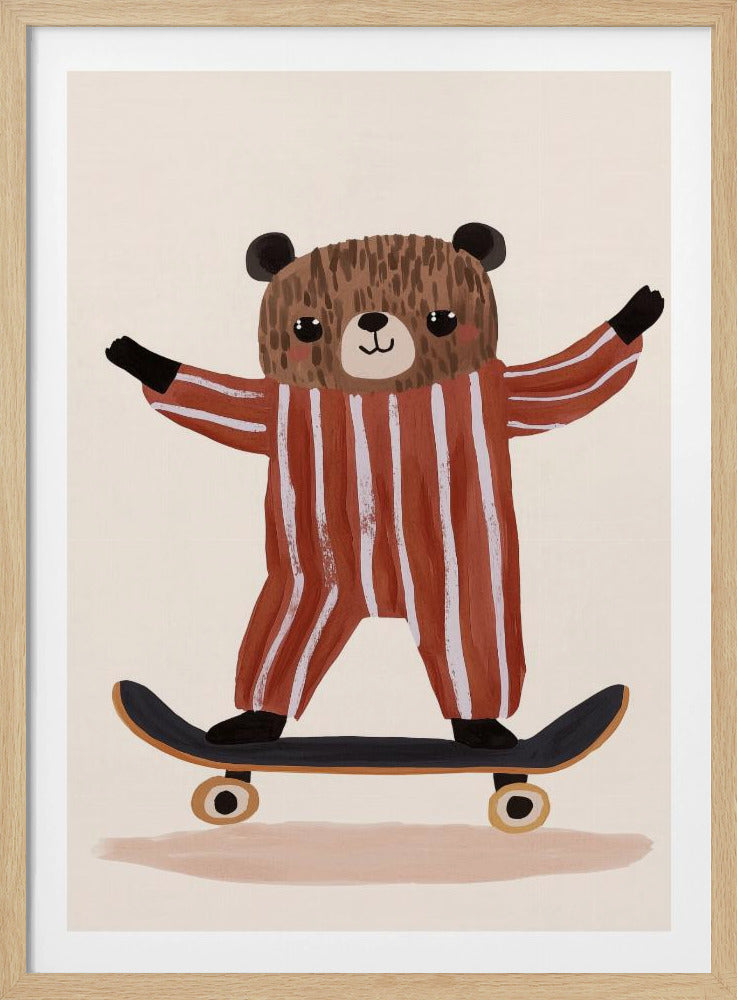 Skateboardbjörnens glädje | Poster