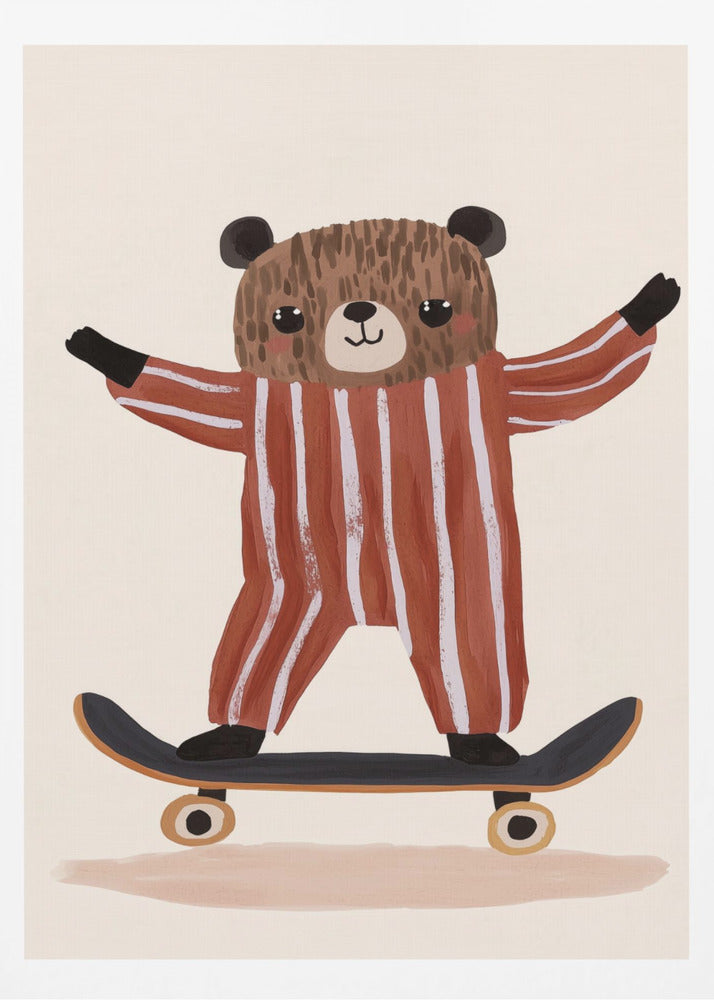 Skateboardbjörnens glädje | Poster