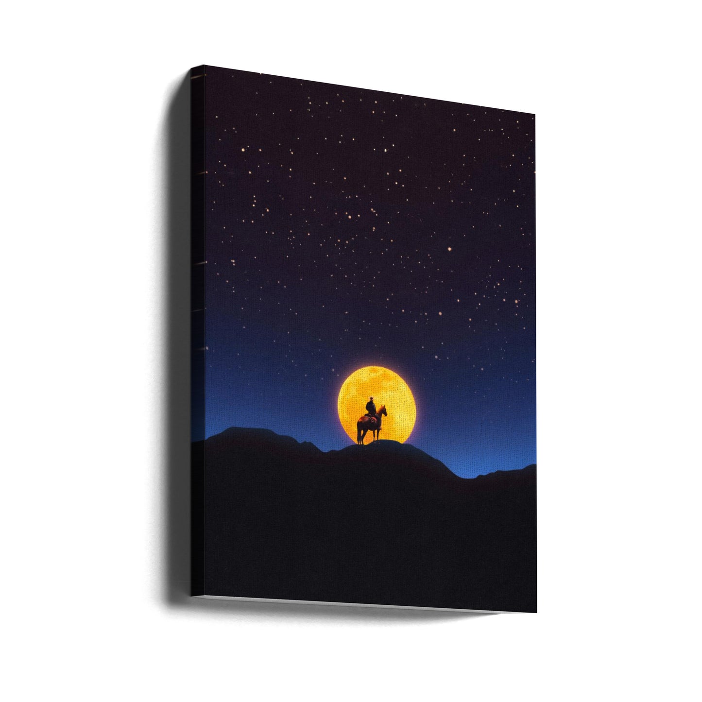 De ruiter en de maan | Canvasprints
