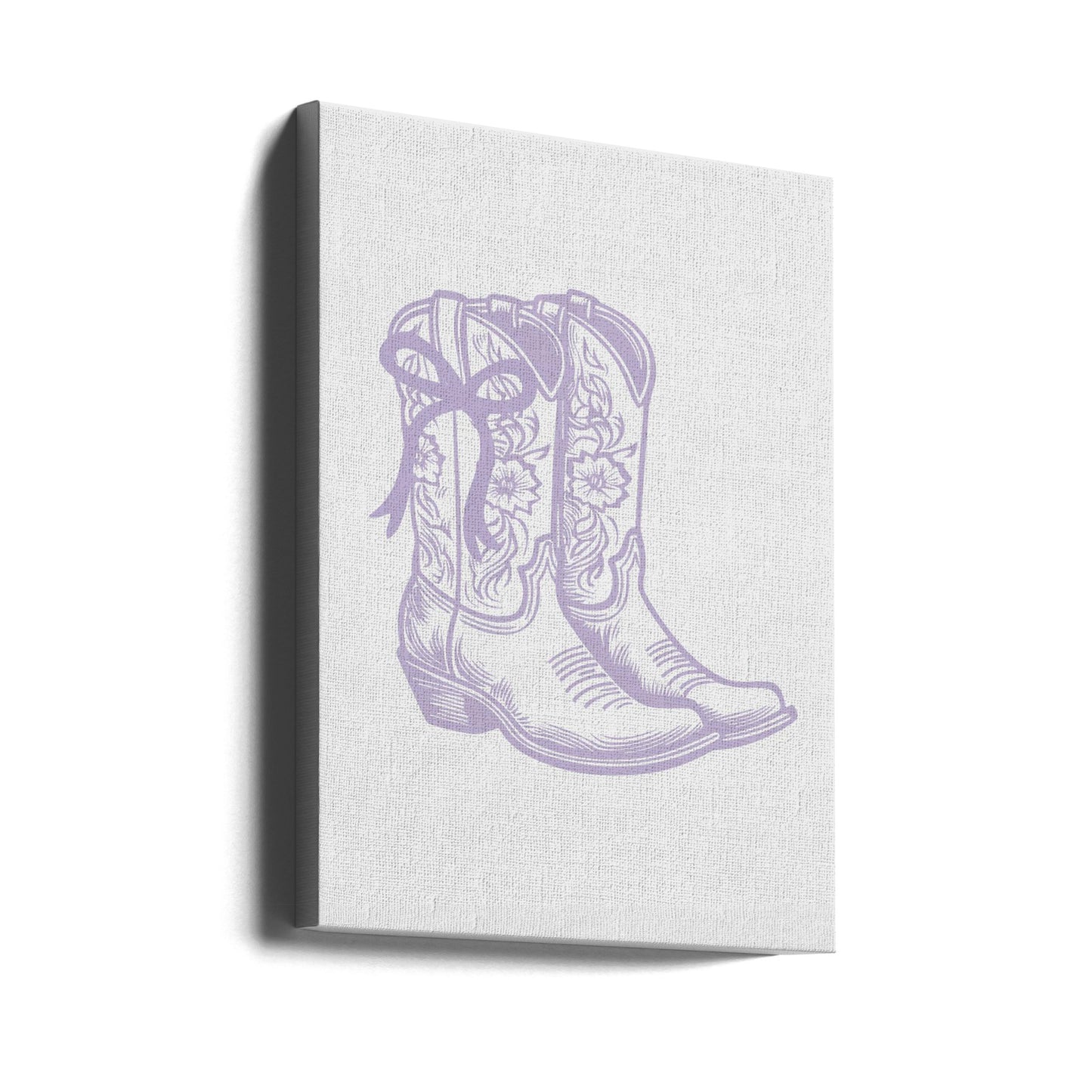 Lila Cowgirlstövlar med rosett | Canvas