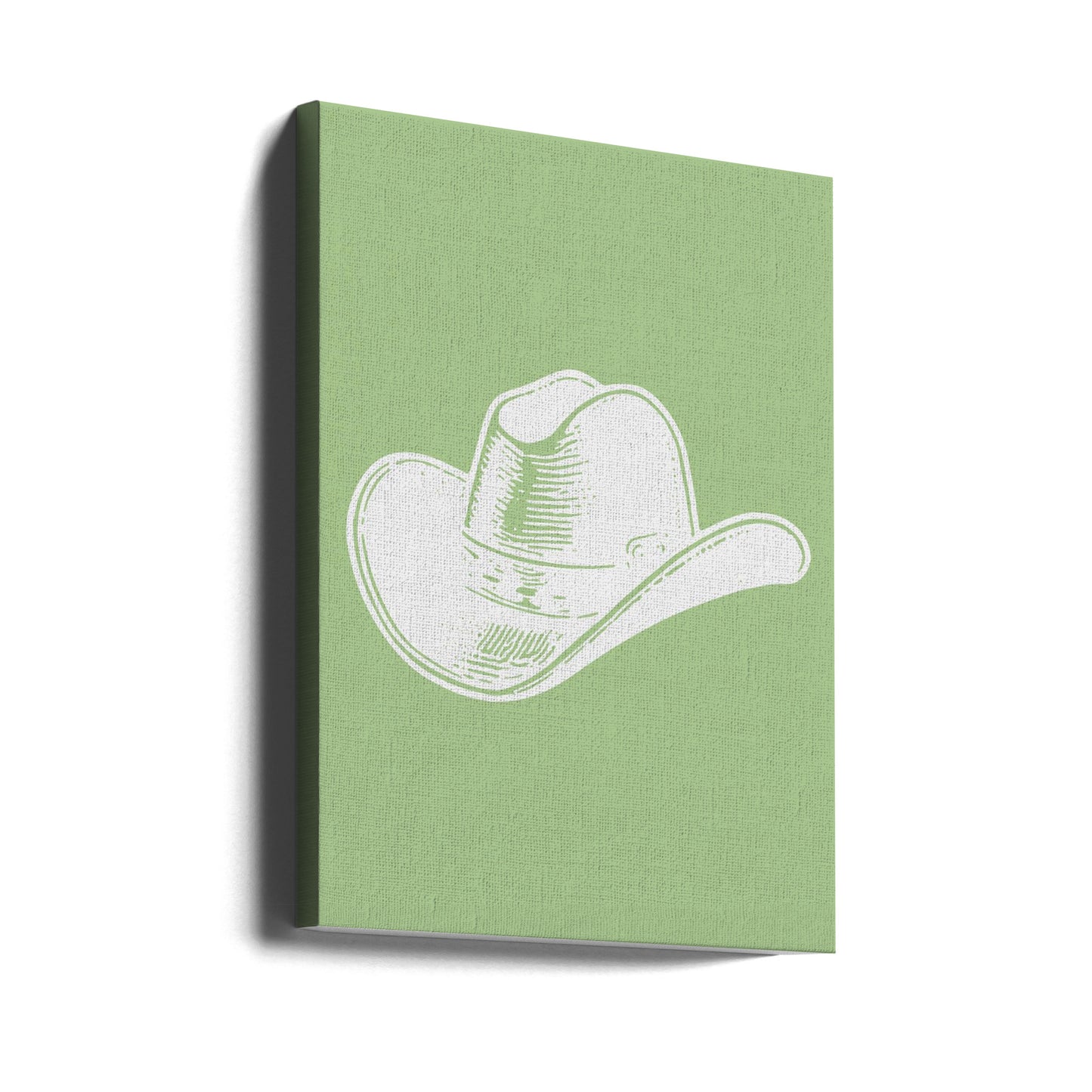 Chapeau de cowboy vert sauge | Tableaux sur Toile