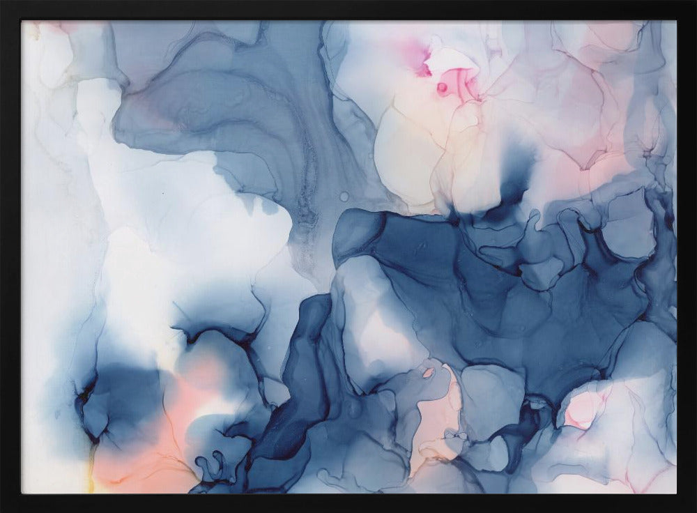 Fluid Blue And Pink Hues | Poster