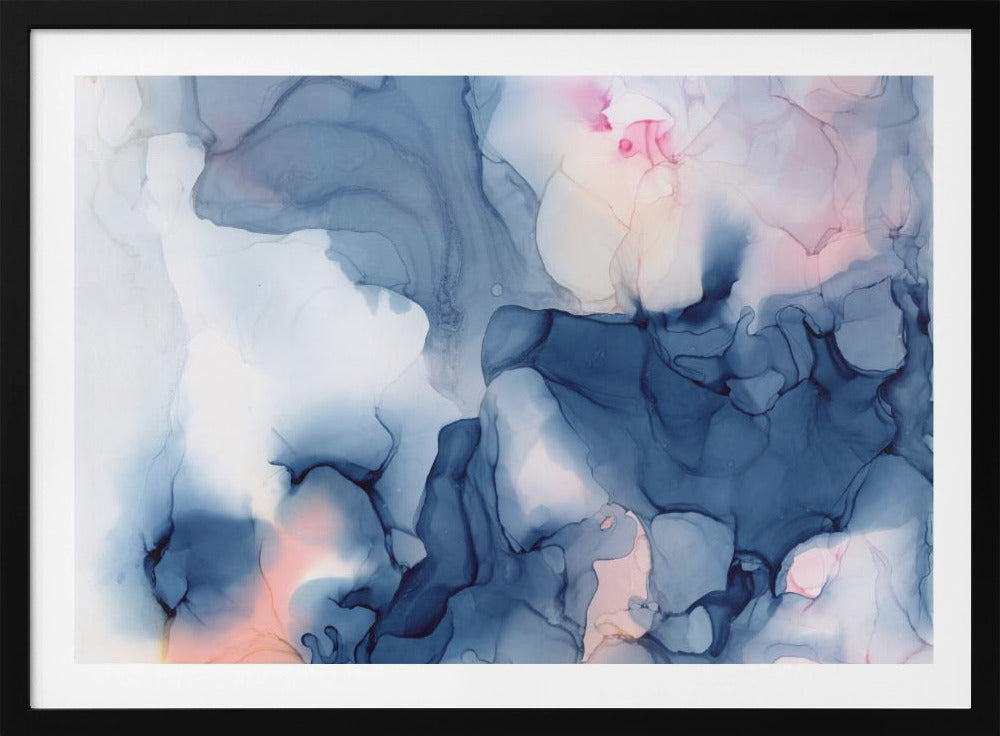 Fluid Blue And Pink Hues | Poster