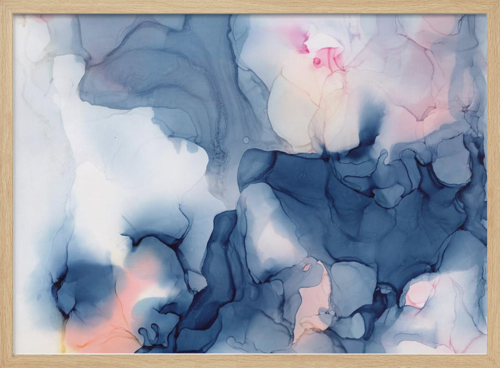 Fluid Blue And Pink Hues | Poster