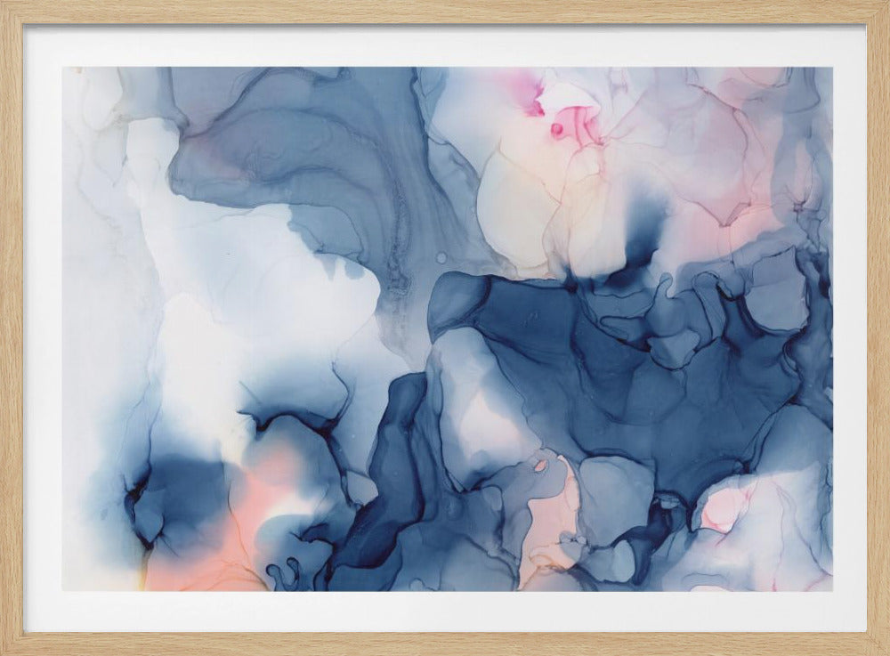 Fluid Blue And Pink Hues | Poster