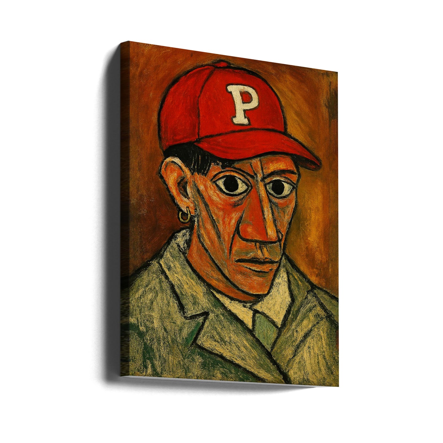 Red Cap Gaze | Canvas
