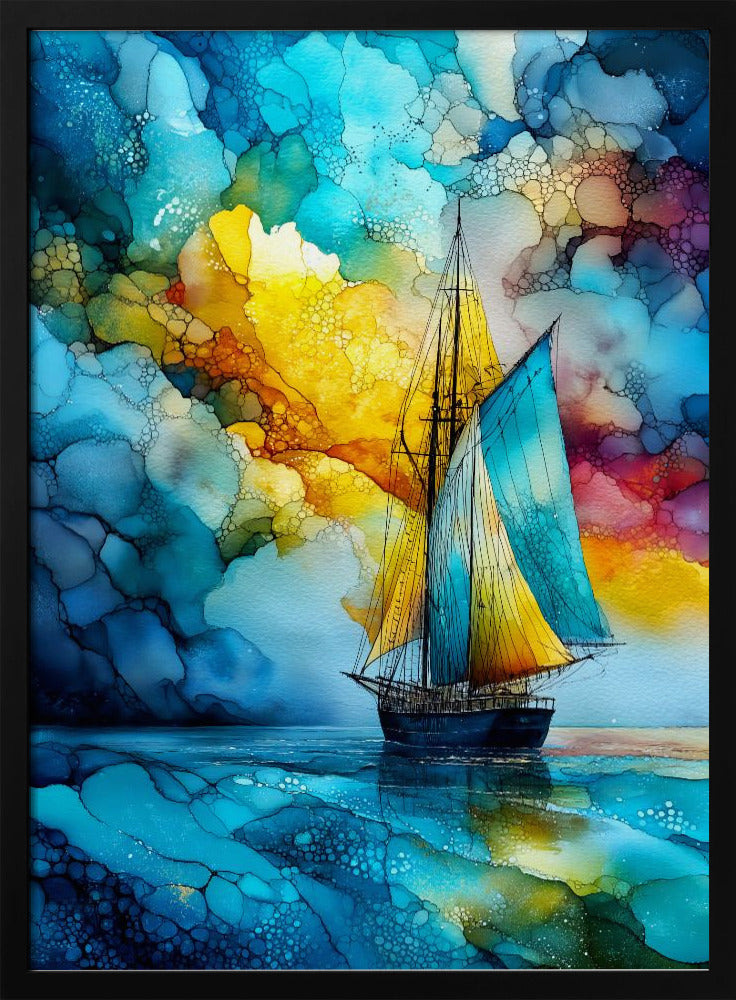 Nautica Havskonst Akvarell Skepp (27) | Poster