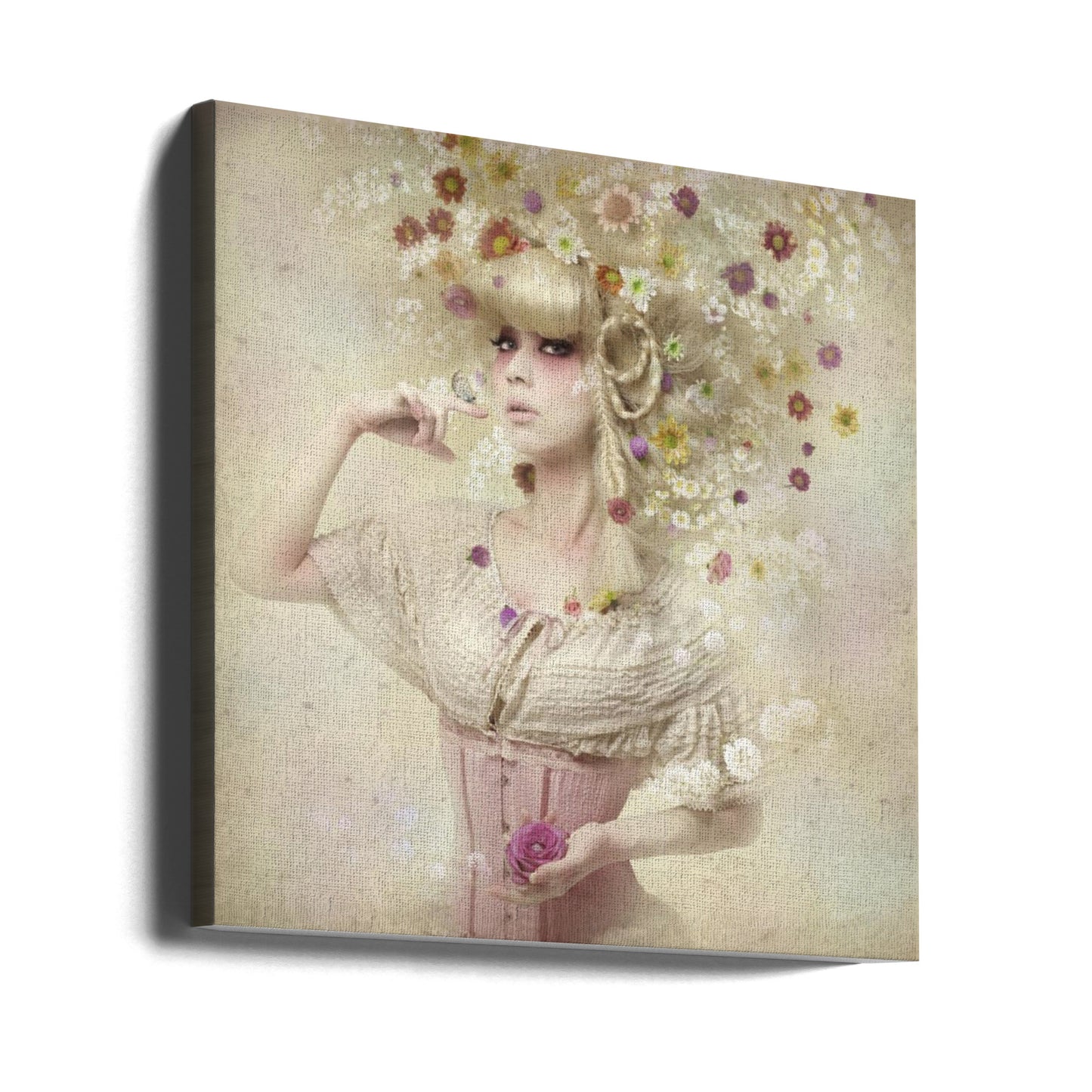 Fille du jardin de fleurs | Tableaux sur Toile