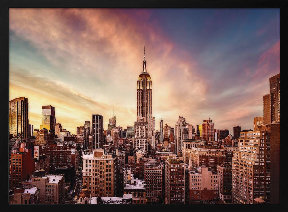 Sonnenuntergang in Midtown | Poster - Kunstdruck