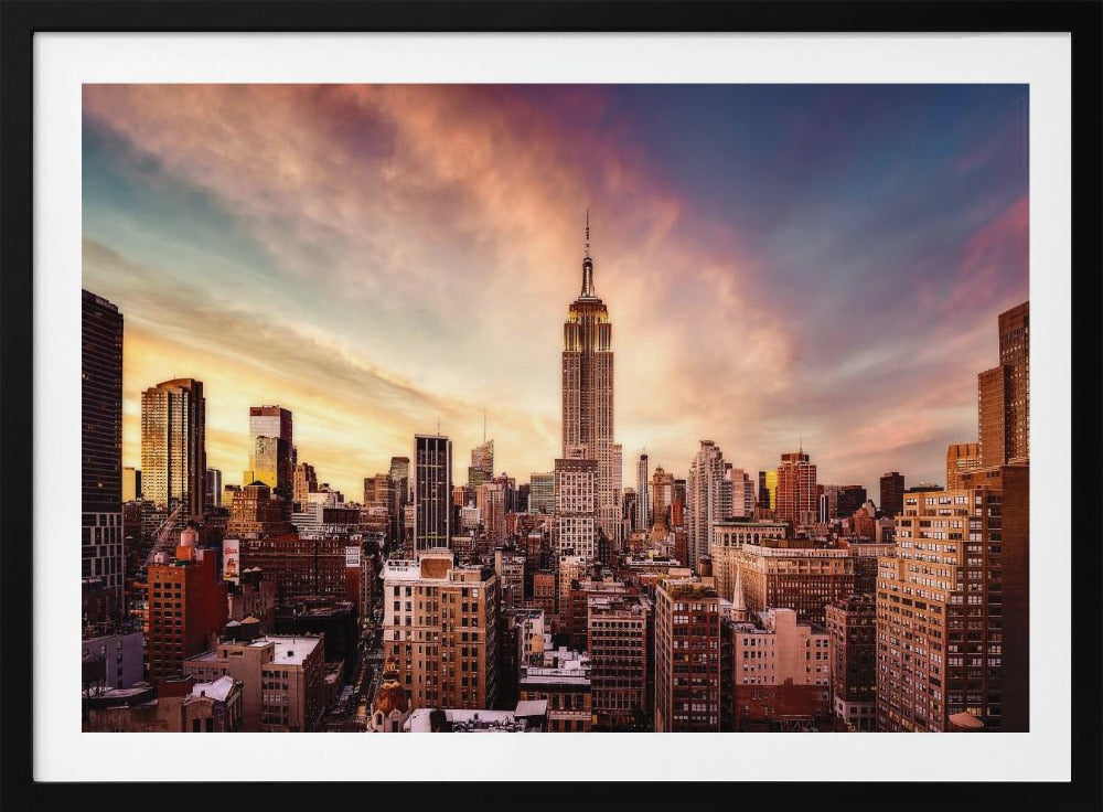 Sonnenuntergang in Midtown | Poster - Kunstdruck