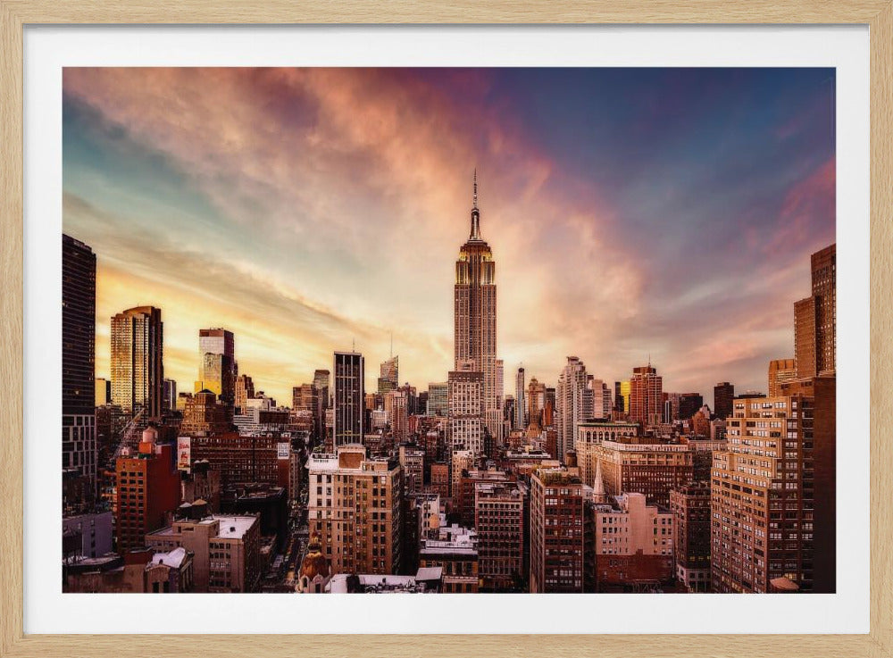 Sonnenuntergang in Midtown | Poster - Kunstdruck