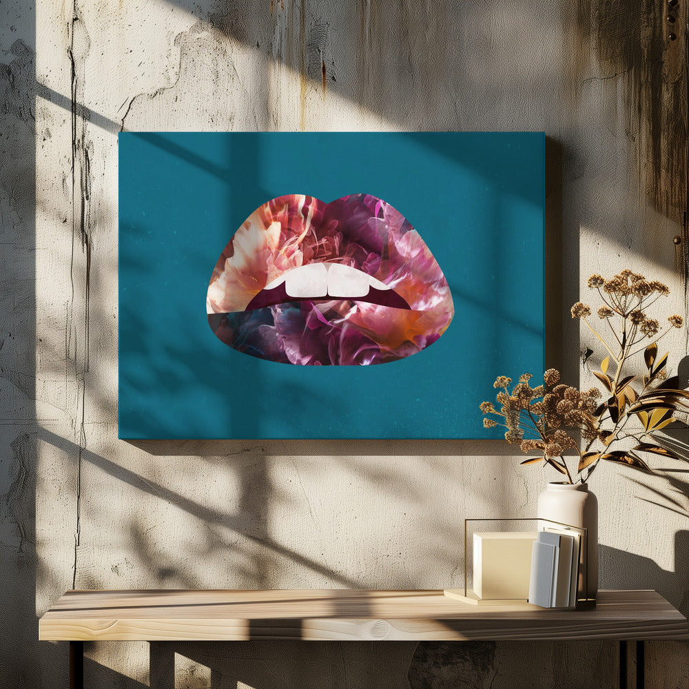 Labios florales | Impresiones en Lienzo