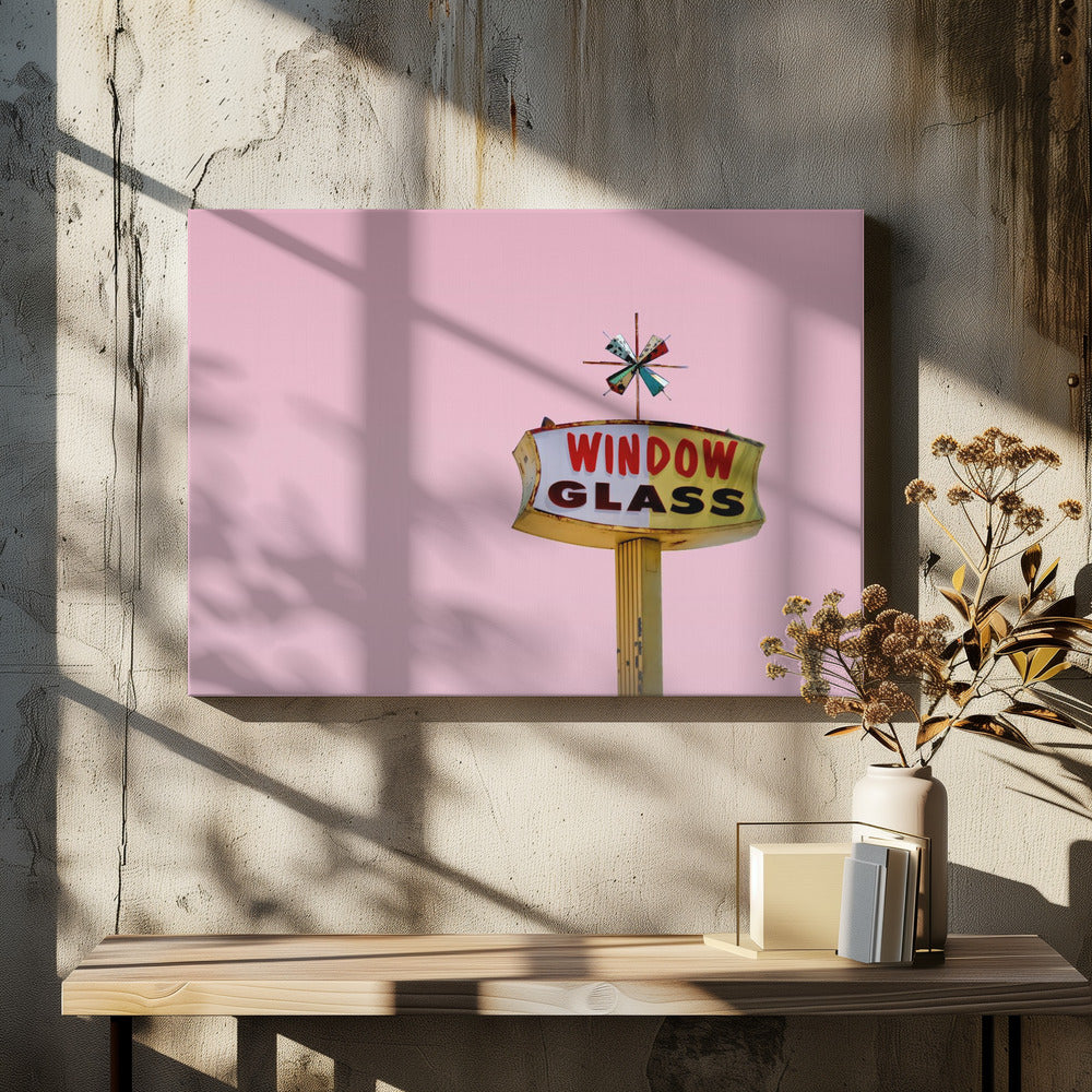 Panneau vintage Atomic Pink Starburst | Tableaux sur Toile