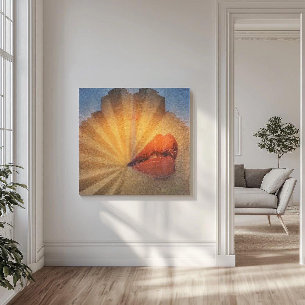 Der Kuss der roten Lippen | Leinwand-Bilder