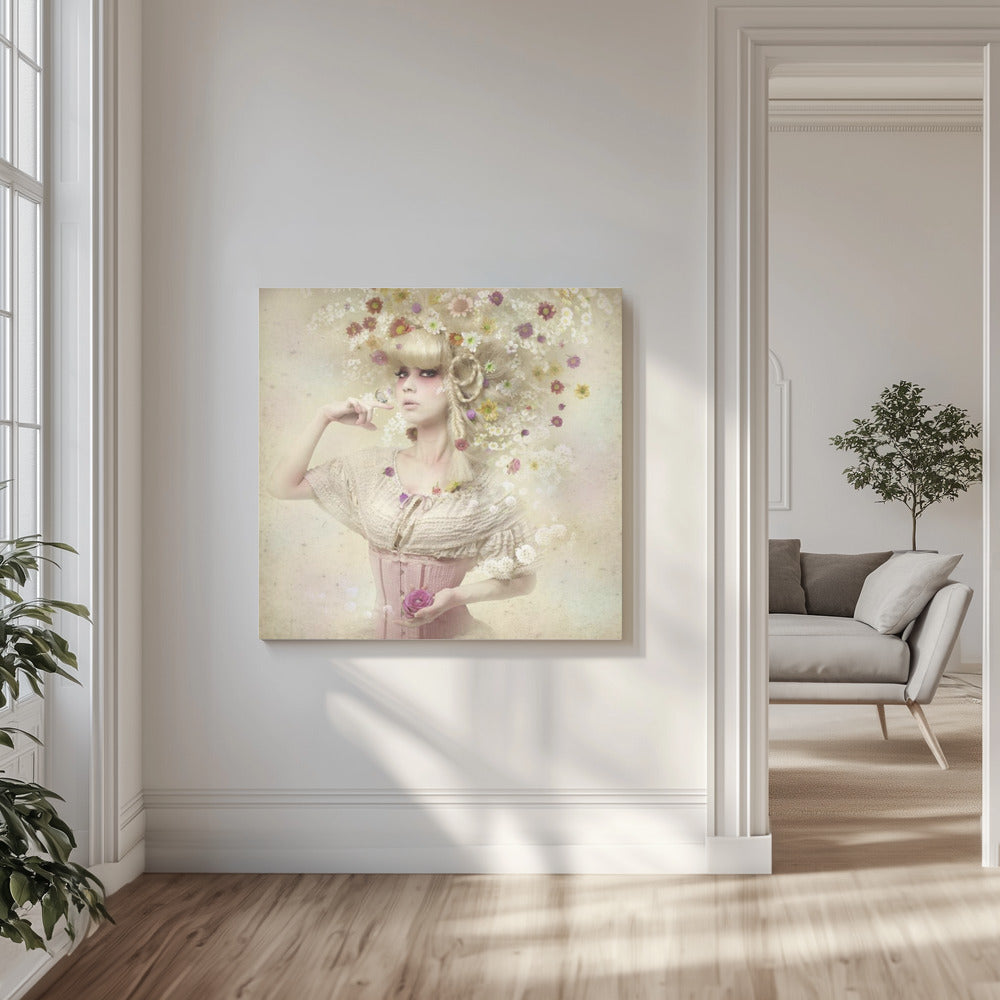 Fille du jardin de fleurs | Tableaux sur Toile