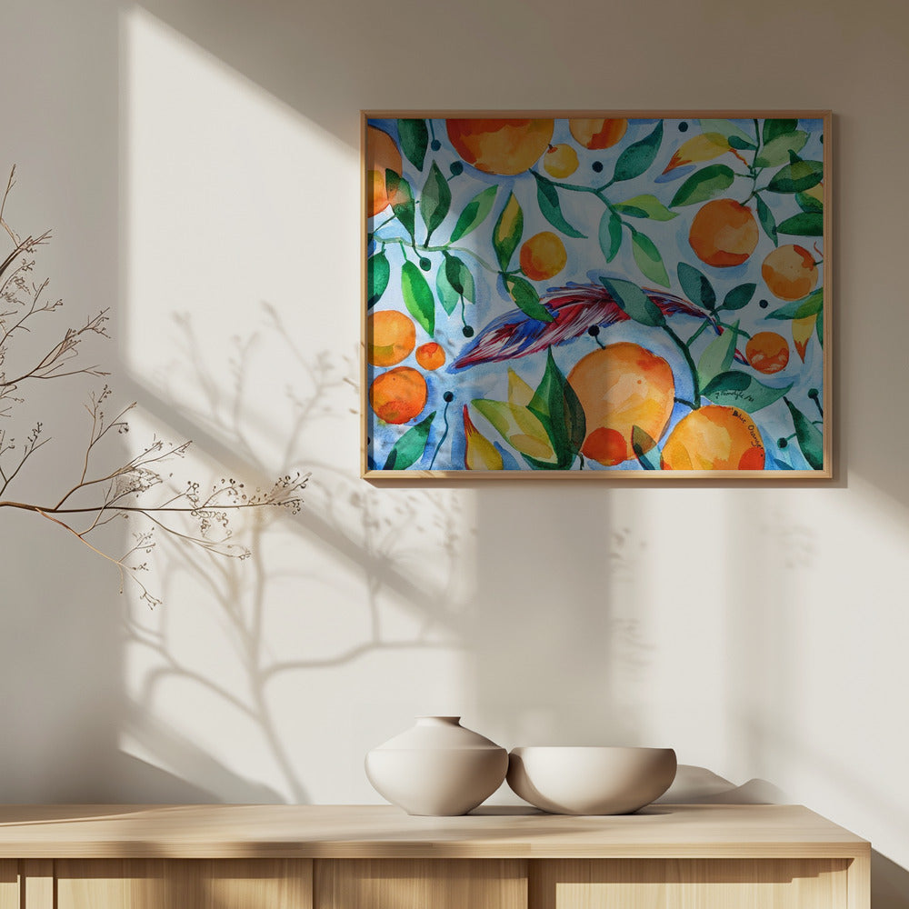 Orange Blau | Poster - Kunstdruck