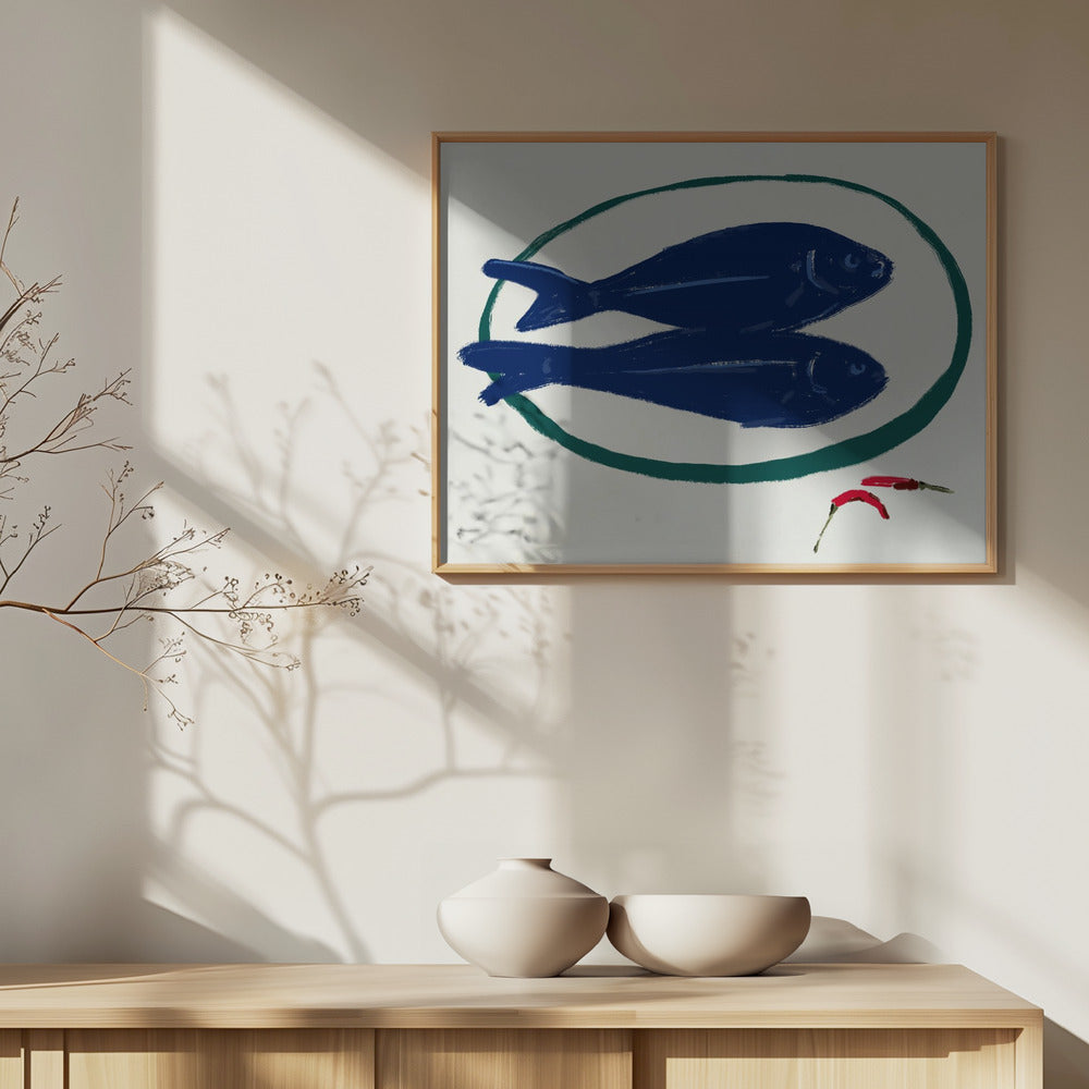 Blå fisk och kryddor | Poster