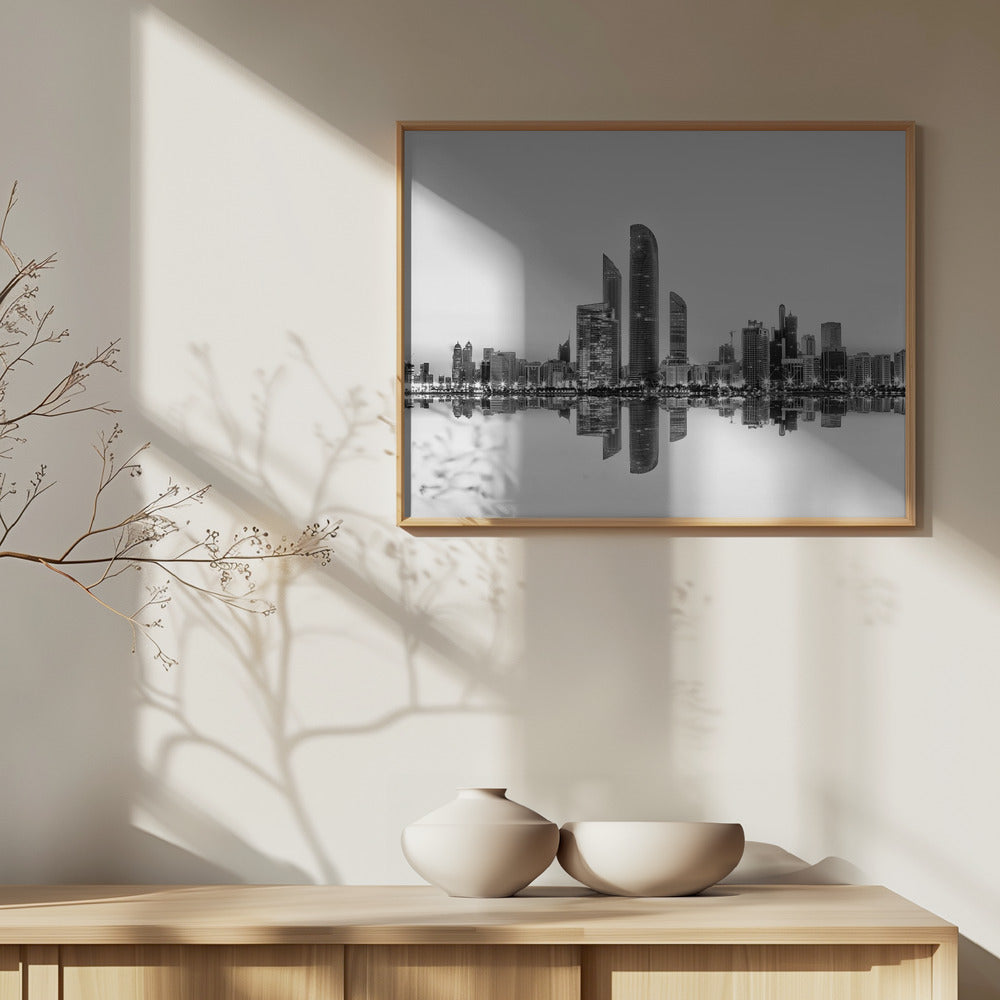 Reflexión urbana de Abu Dhabi | Posters - Impresiones de Arte