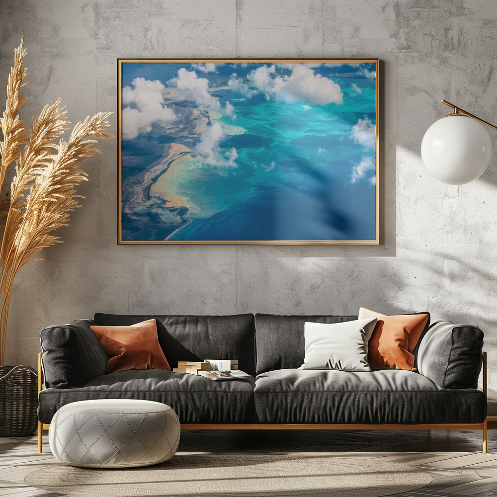La spiaggia di sabbia incontra l'oceano | Poster - Stampe d’Arte