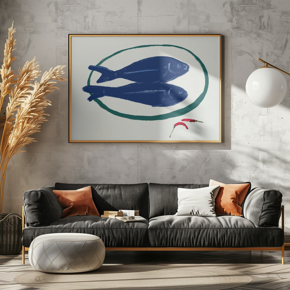 Blå fisk och kryddor | Poster