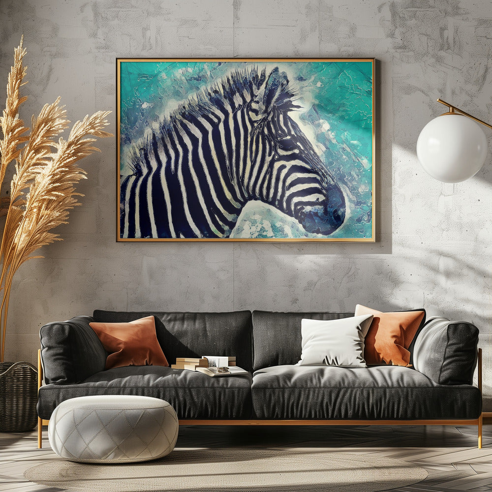 Animal Zebra Watercolor Animal Art | Poster