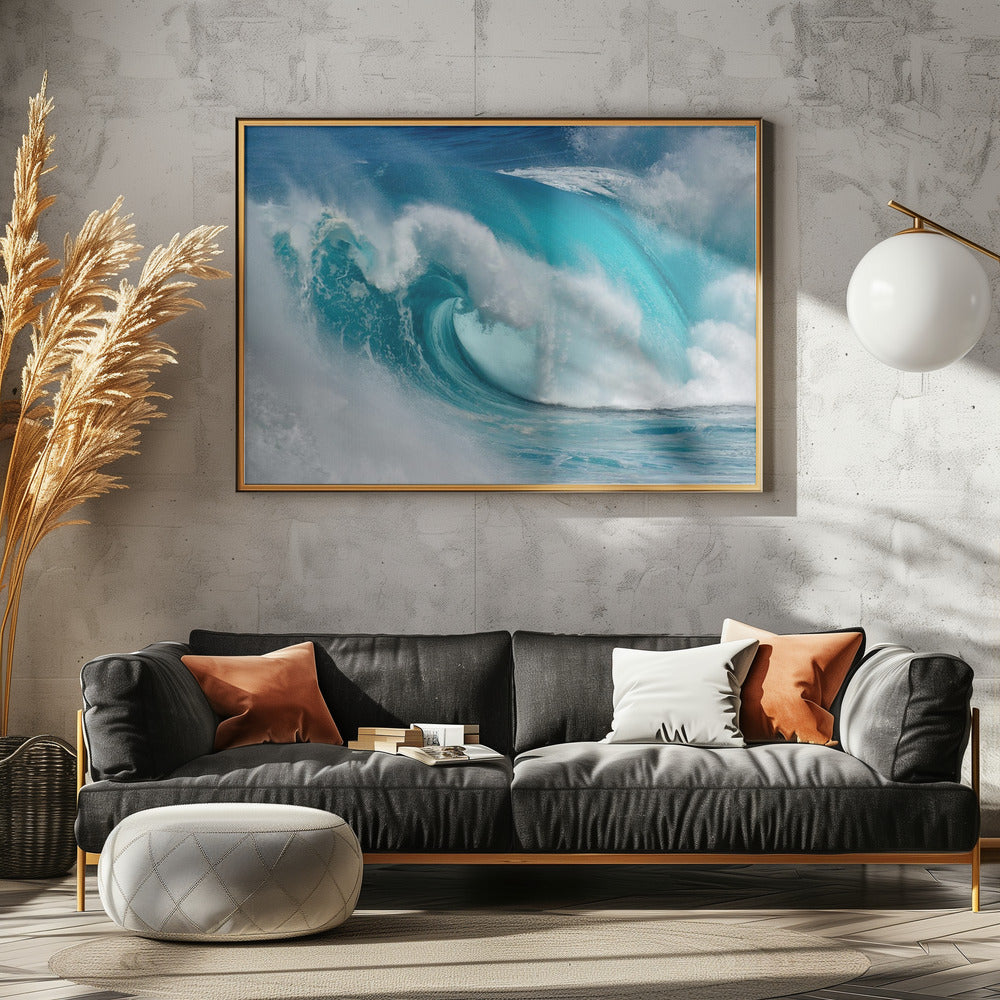 Kiedy ocean zamienia się w niebieski ogień | Plakaty - Wydruki Artystyczne