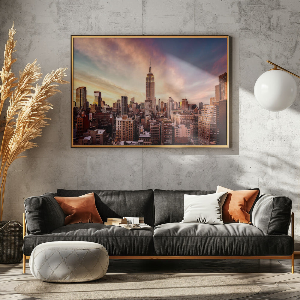 Sonnenuntergang in Midtown | Poster - Kunstdruck