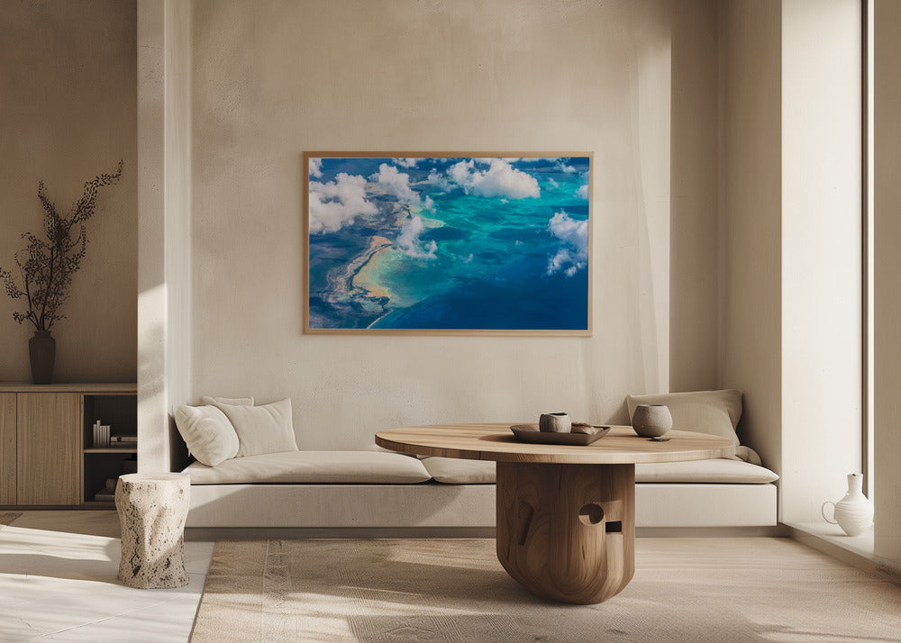 La spiaggia di sabbia incontra l'oceano | Poster - Stampe d’Arte