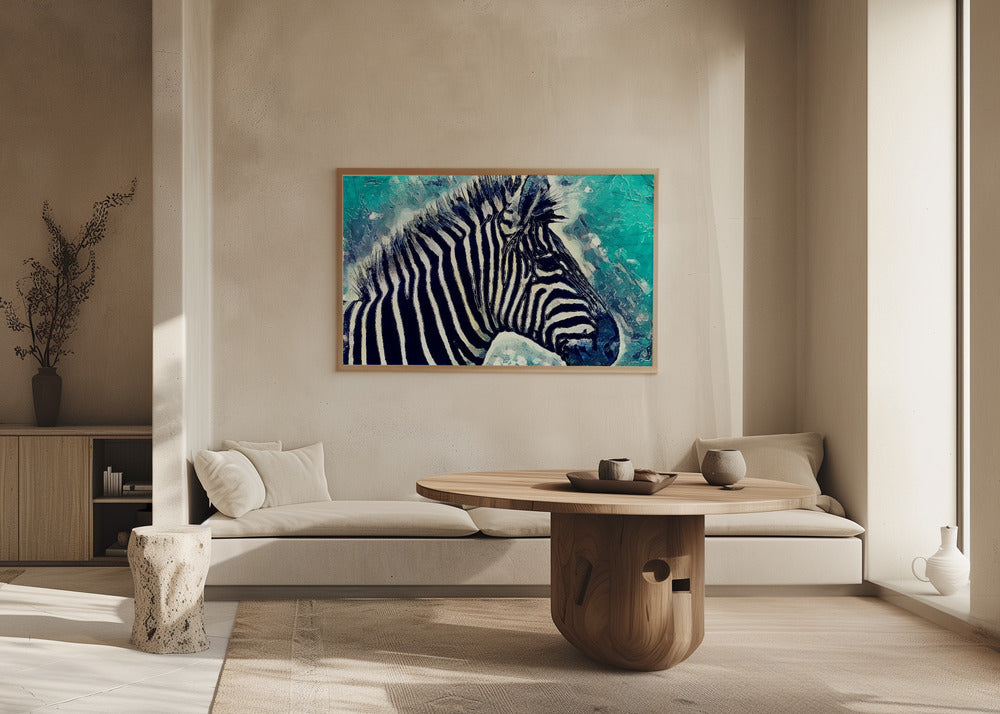 Animal Zebra Watercolor Animal Art | Poster