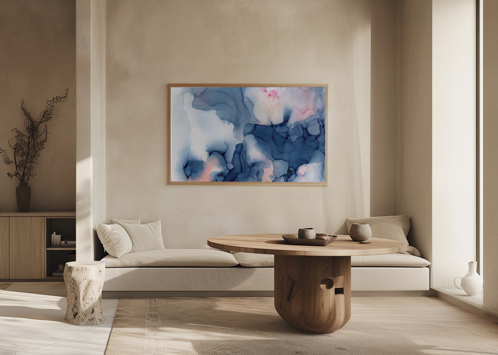 Fluid Blue And Pink Hues | Poster