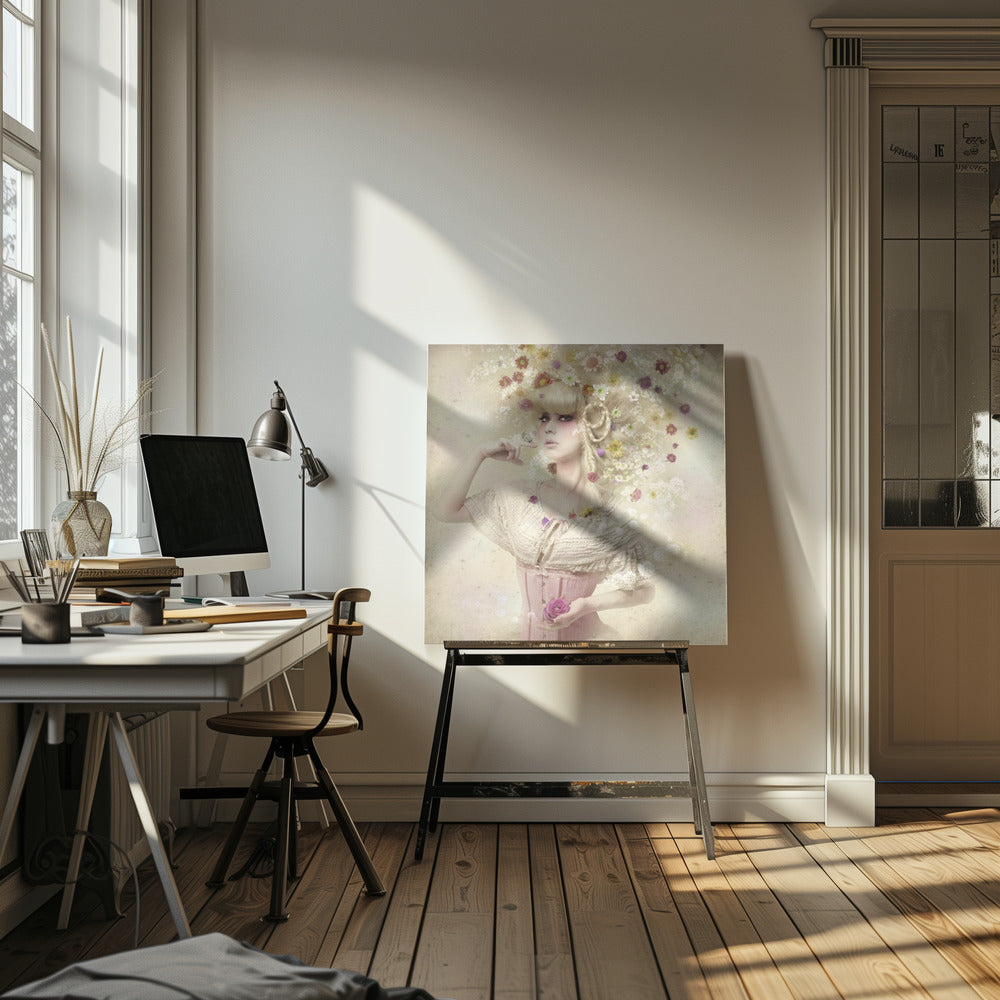 Fille du jardin de fleurs | Tableaux sur Toile