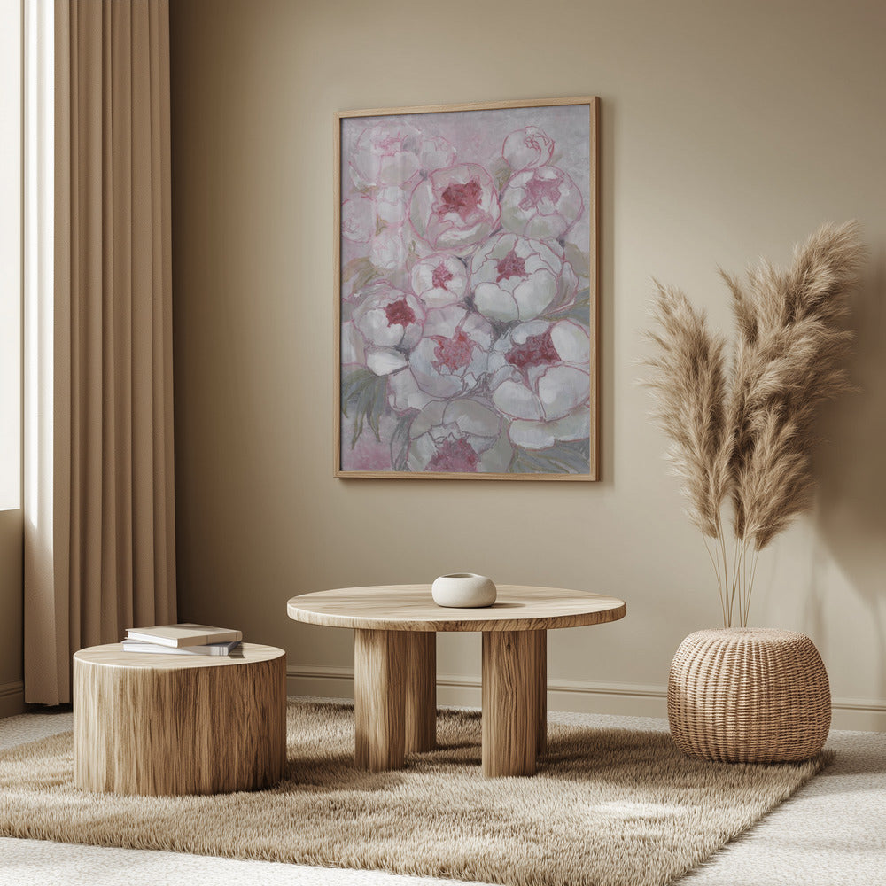 Nuria bouquet of peonies in pink | Poster