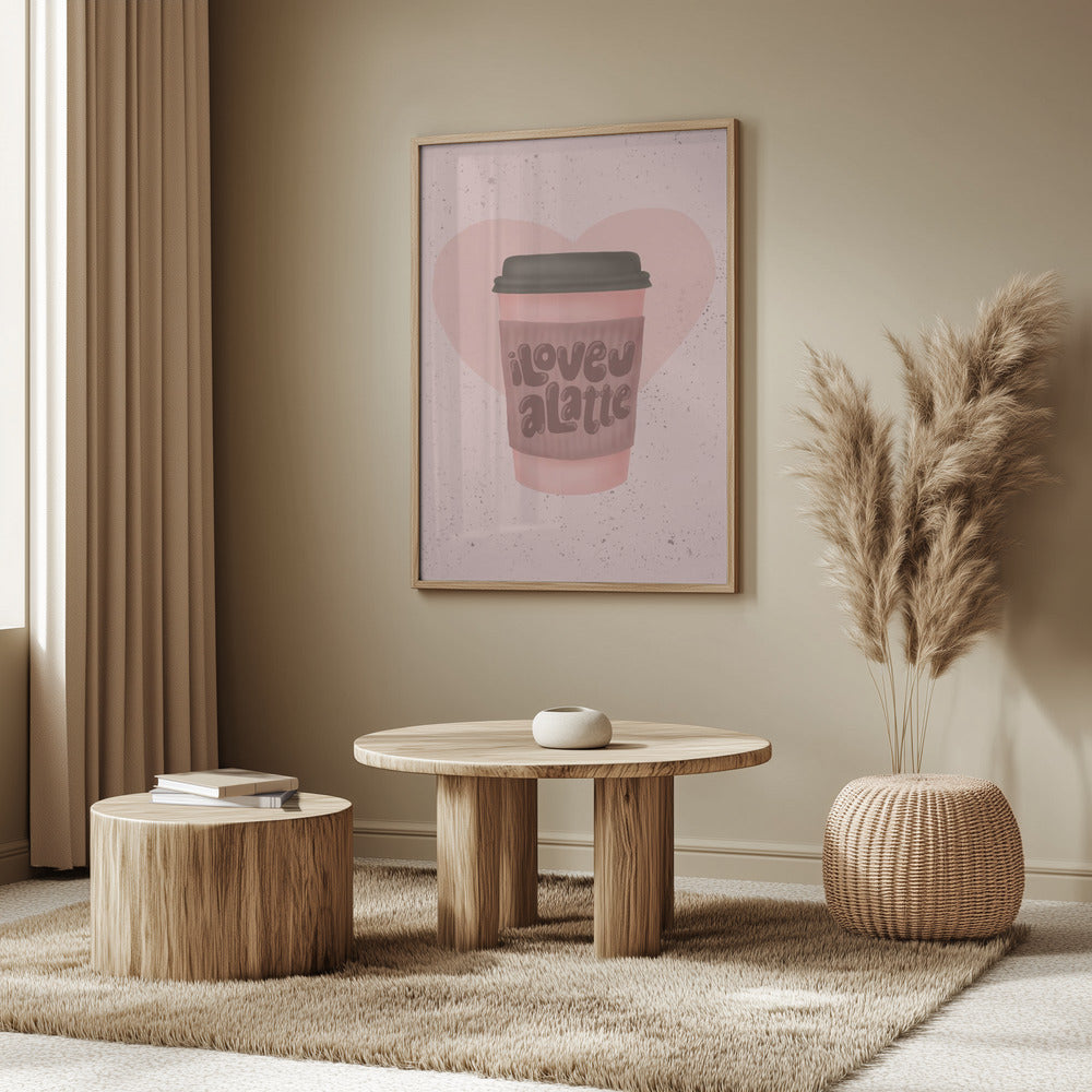 Ich liebe dich, einen Latte | Poster