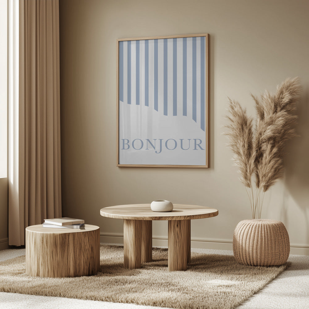 Bonjour Stripes | Poster