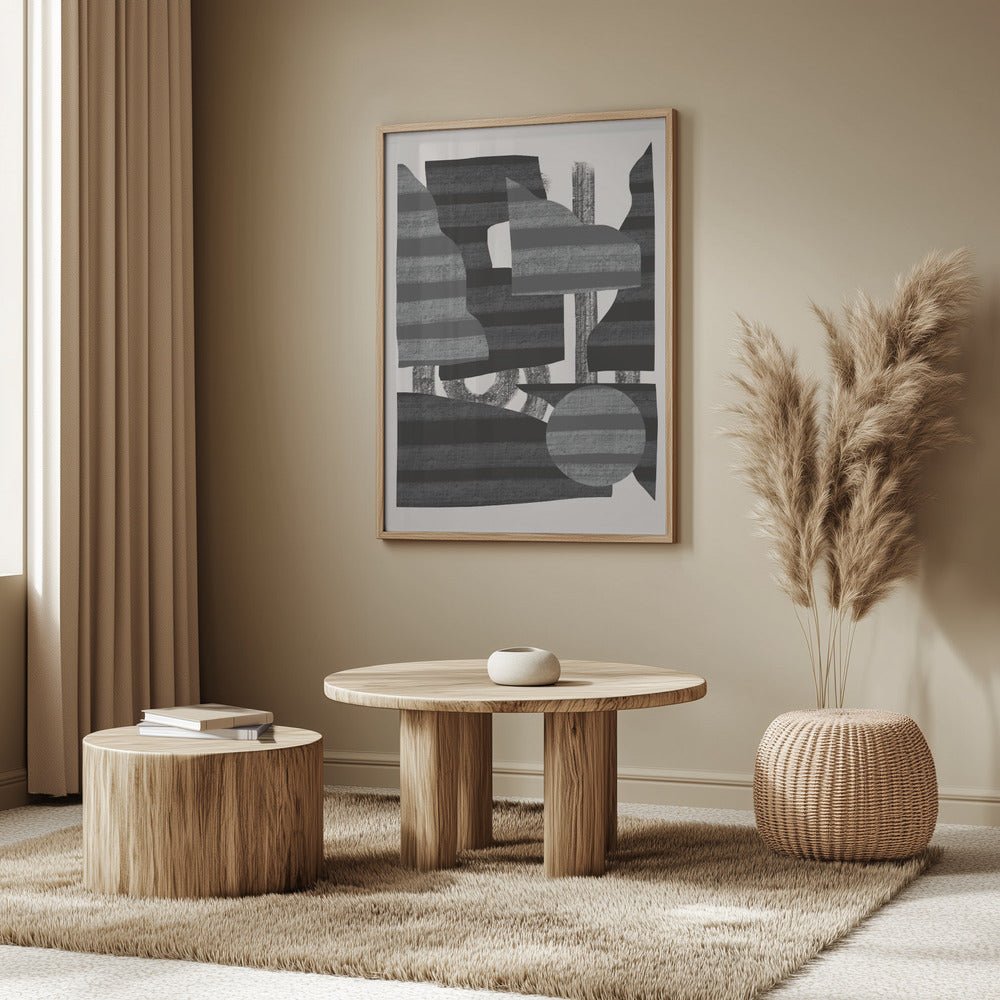 Abstract Stripe Minimal Collage 26 | Poster