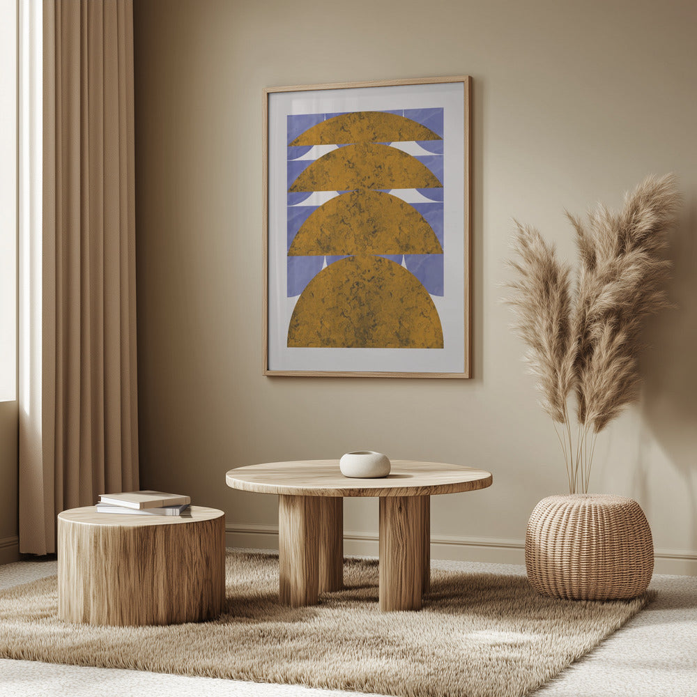 Goldenes Marmorkugel-Design | Poster
