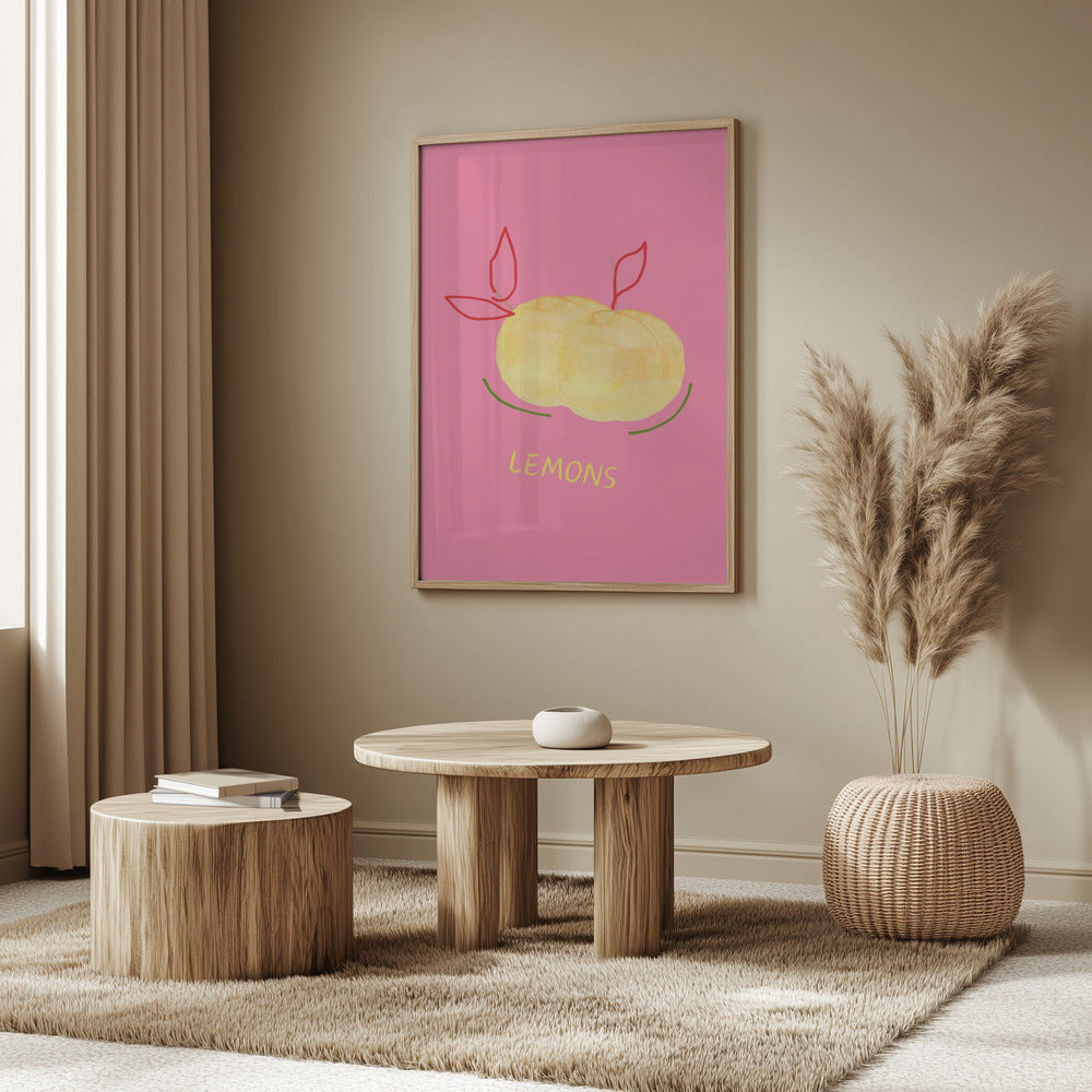 Lemons in Pink | Poster